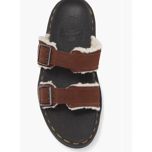 Dr Martens Myles Faux Sherling lined Slide Sandal - Picture 6 of 7